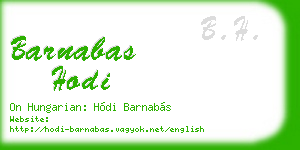 barnabas hodi business card