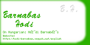 barnabas hodi business card